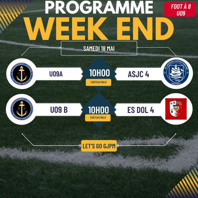 GJPM - Programme  : PROGRAMME DU WEEK END